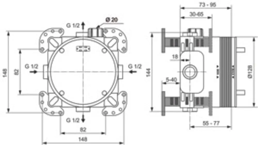 IS-UP-Bausatz-1-EASY-Box-fuer-Einhebelmischer-und-Thermostate-A1000NU gallery number 4